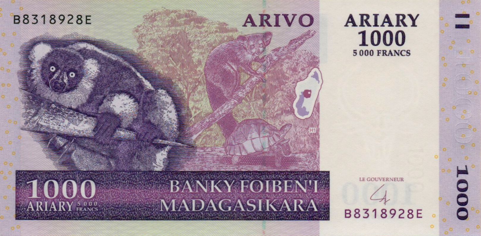 Madagascar 1000 2004 UNC P-89/b